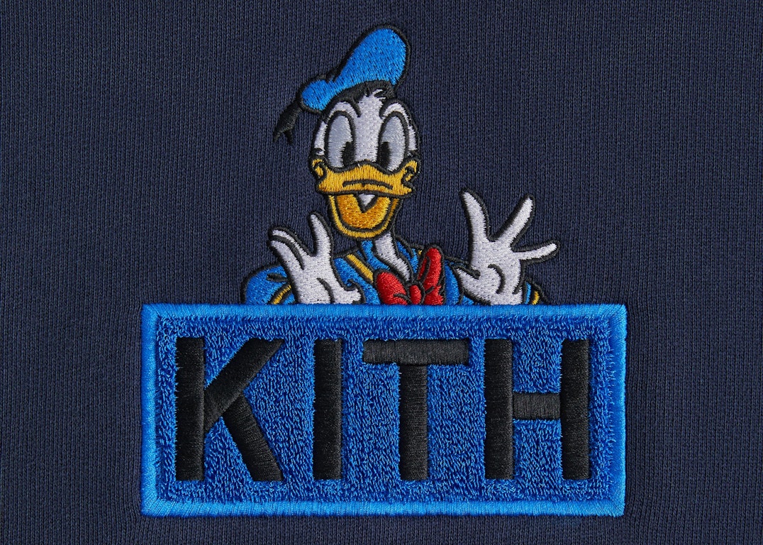 Pre-owned Kith X Disney Mickey & Friends Donald Duck Classic Logo Hoodie Nocturnal