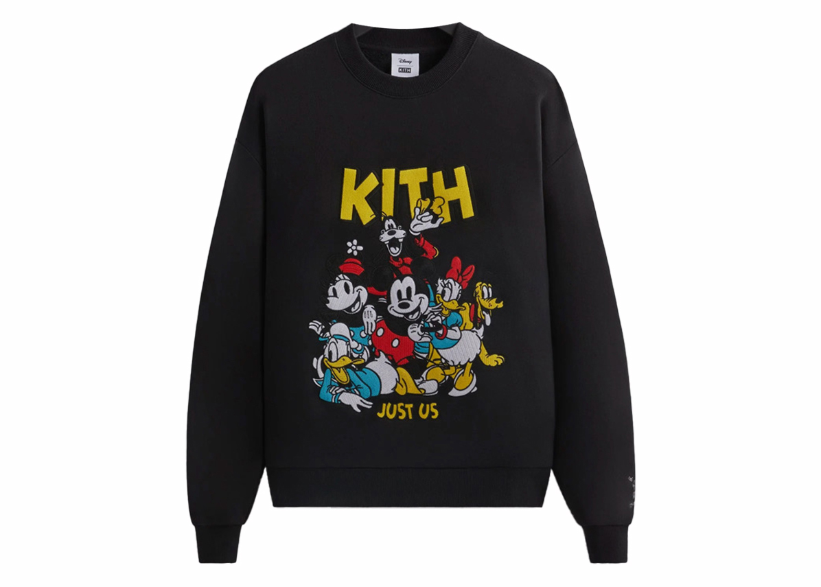 Kith x Disney Mickey & Friends Forever Vintage Crewneck Black 