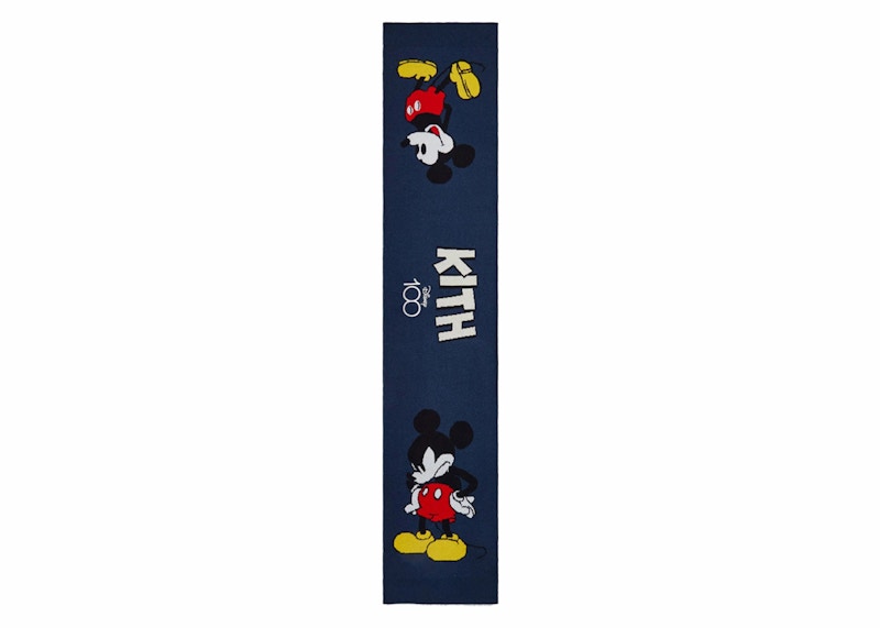 Pre-owned Kith X Disney Mickey & Friends Knitted Mickey Scarf In Nocturnal Heather