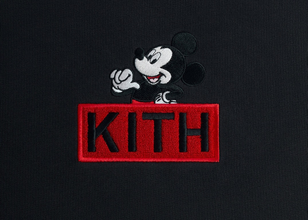Pre-owned Kith X Disney Mickey & Friends Mickey Classic Logo Hoodie Black