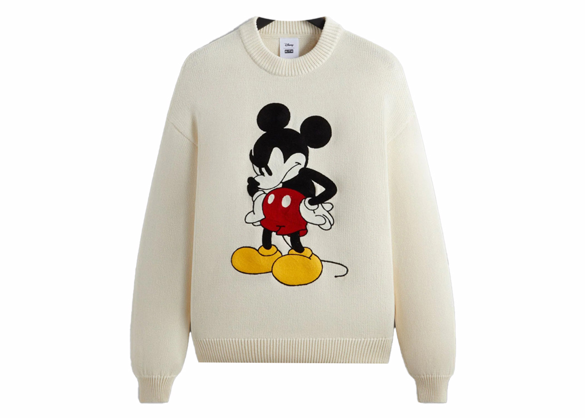 Kith x Disney Mickey & Friends Mickey Crewneck Sweater Sandrift