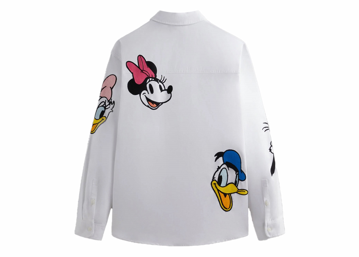 Kith x Disney Mickey & Friends Oxford Apollo Shirt White Men's 