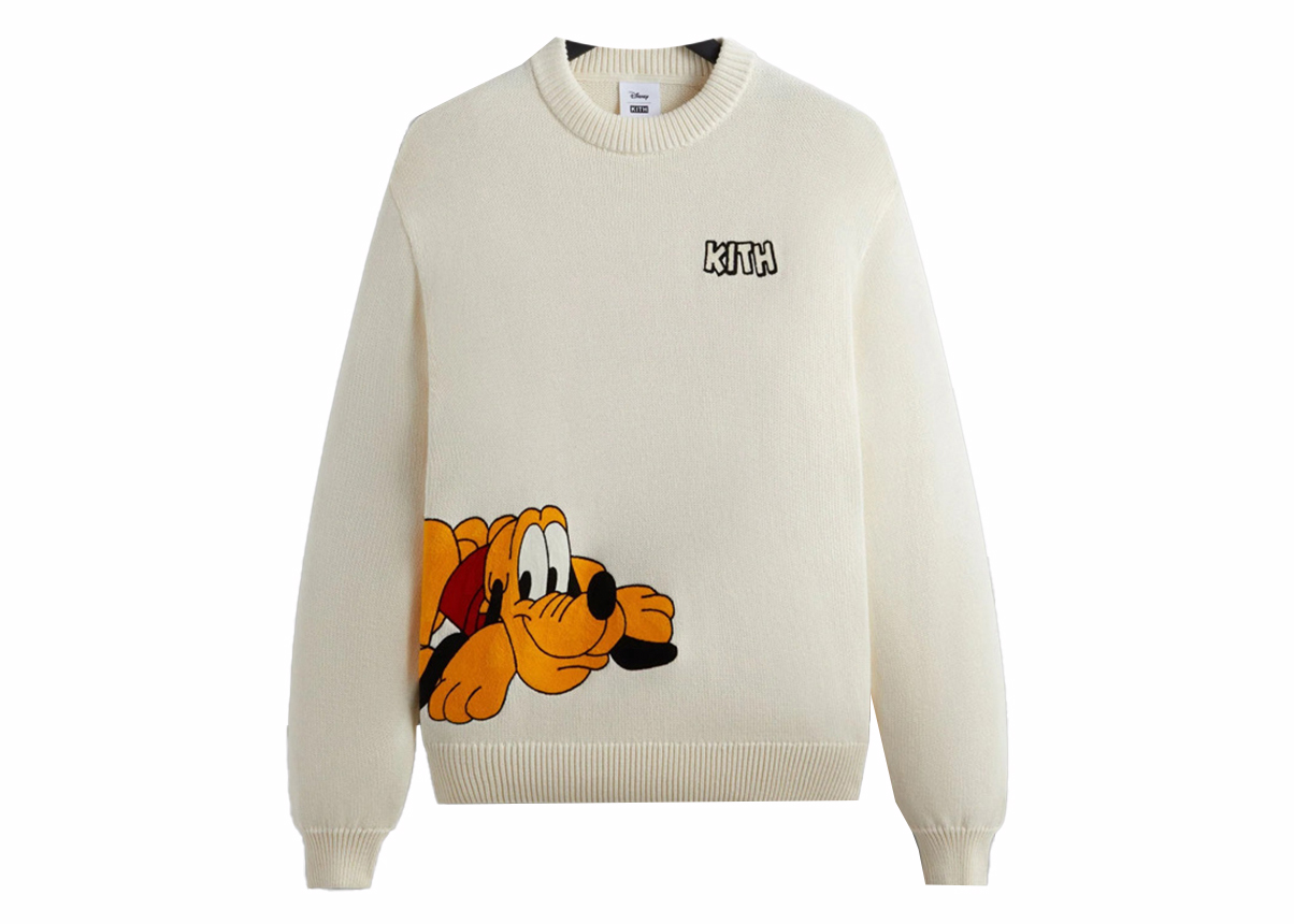 Kith x Disney Mickey & Friends Pluto Crewneck Sweater Sandrift