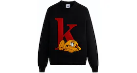 Kith x Disney Mickey & Friends Pluto K Crewneck Sweater Black