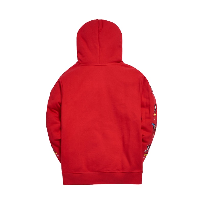 Kith x Disney Mickey Sleeve Patches Hoodie Red Men s FW19 US