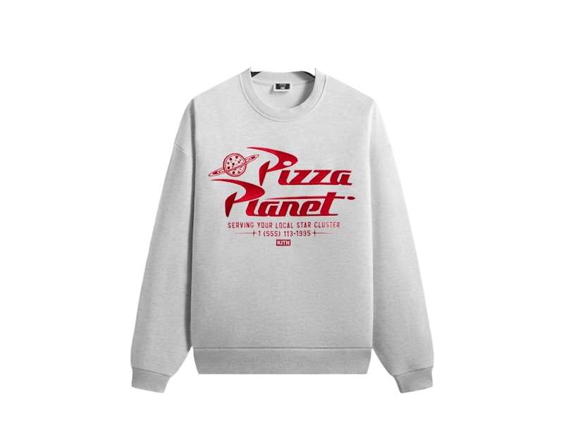 Kith x Disney Pixar Pizza Planet Nelson Crewneck Light Heather