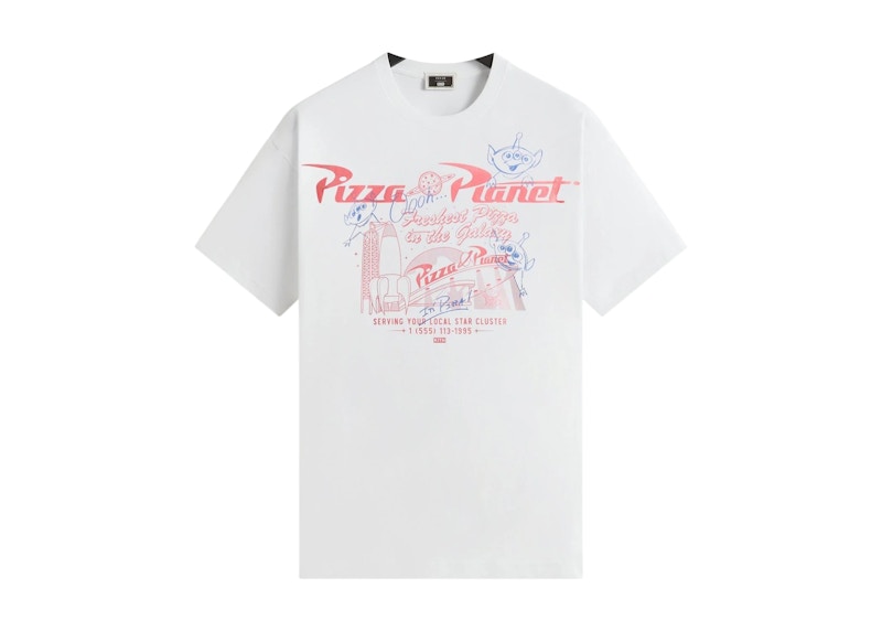 Kith x Disney Pixar Pizza Planet Tee White Men's - FW25 - US