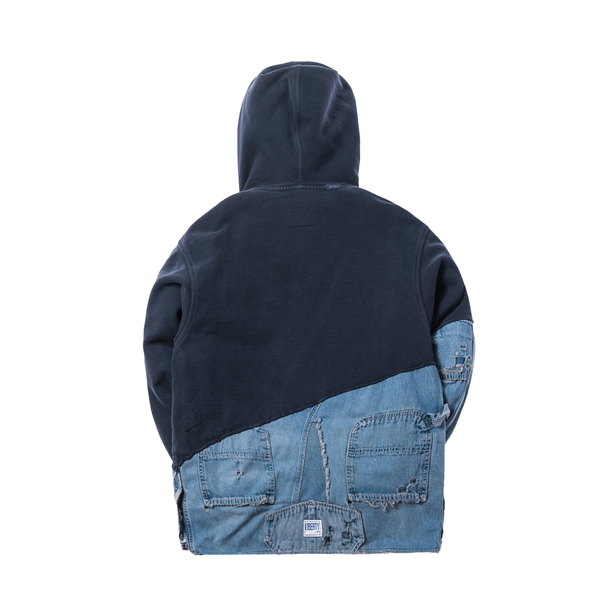 Kith x Greg Lauren 50/50 Double Pocket Hoodie Navy Men's - FW18 - US