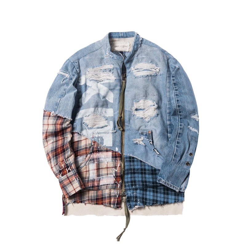 GREG LAUREN◇VINTAGE DENIM ZIP FRONT デニムジャケット 1 コットン ...