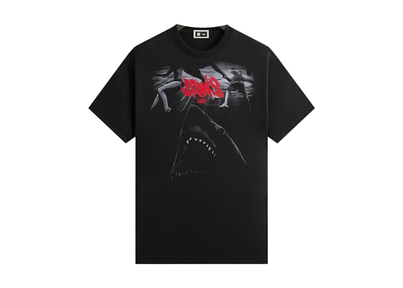 Pre-owned Kith Men's  X Jaws Underwater Vintage Tee Shirt In Black
