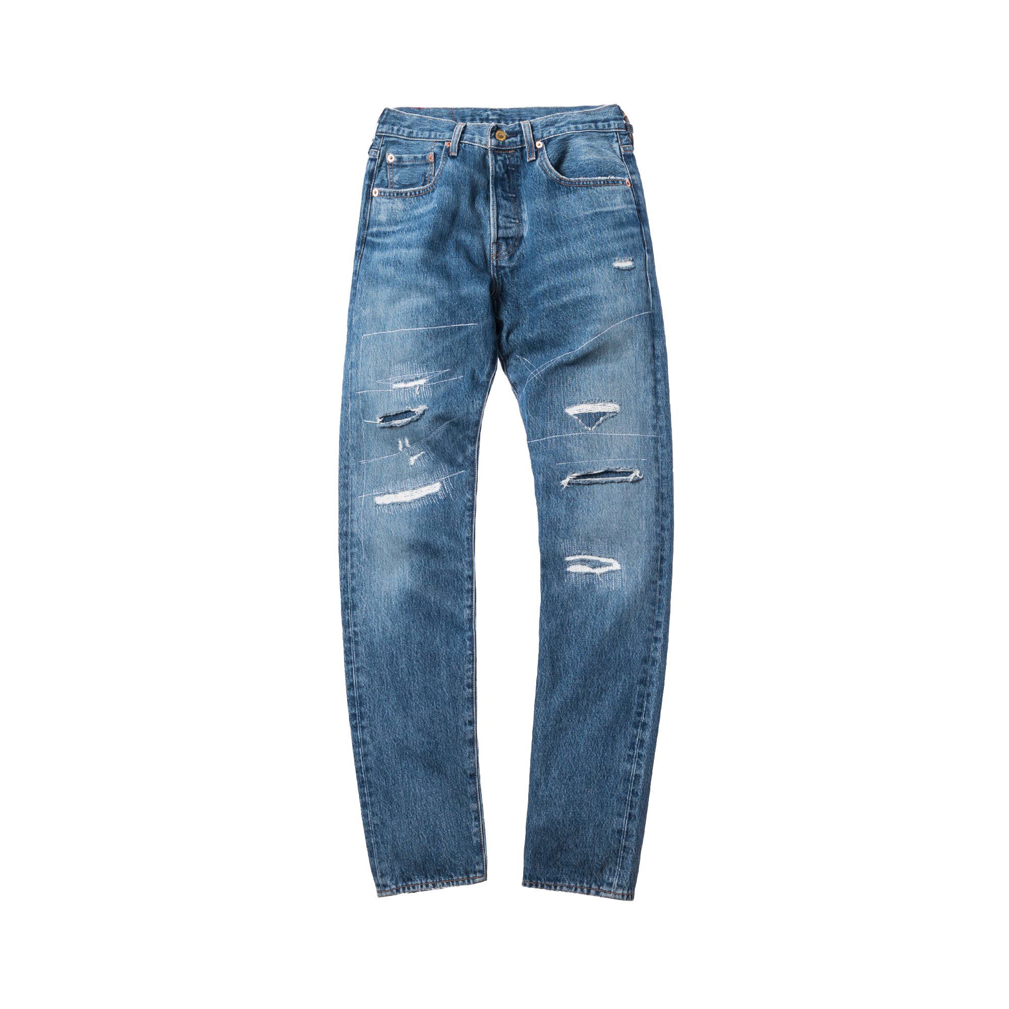 Kith x Levi's Strawberry Fields 501 Denim Washed Blue Men's - FW18 - US