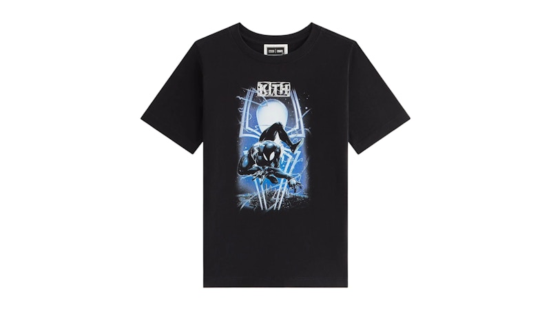 Kith x Marvel Kids Symbiote Spiderman Vintage Tee Black - FW25 - JP
