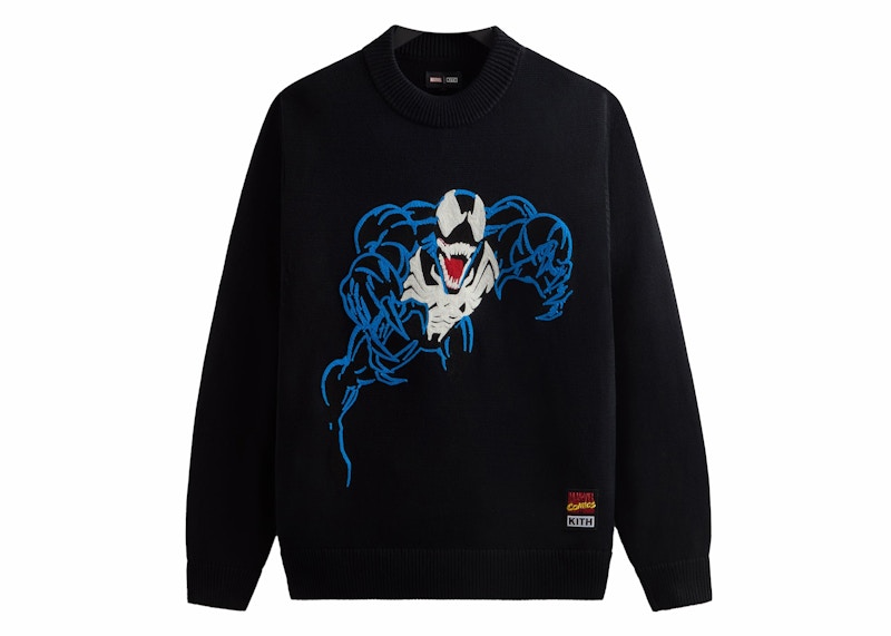 Kith x Marvel Venom Lewis Crewneck Sweater Black Men's - SS24 - US