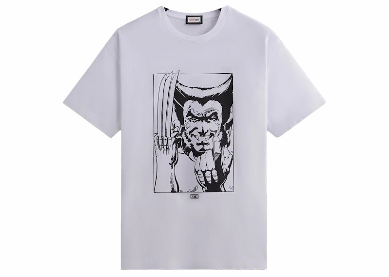 Kith x Marvel X-Men Wolverine Card Vintage Tee White PH Men's 