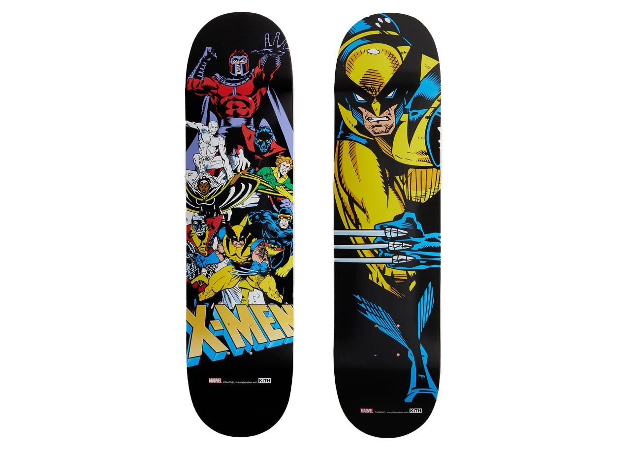 Kith × マーベル Xメン レトロコミック & ウルヴァリン スケートボード