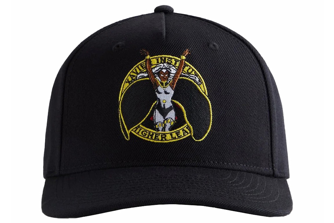 Pre-owned Kith X Marvel X-men Storm Pinch Crown Snapback Hat Black Ph