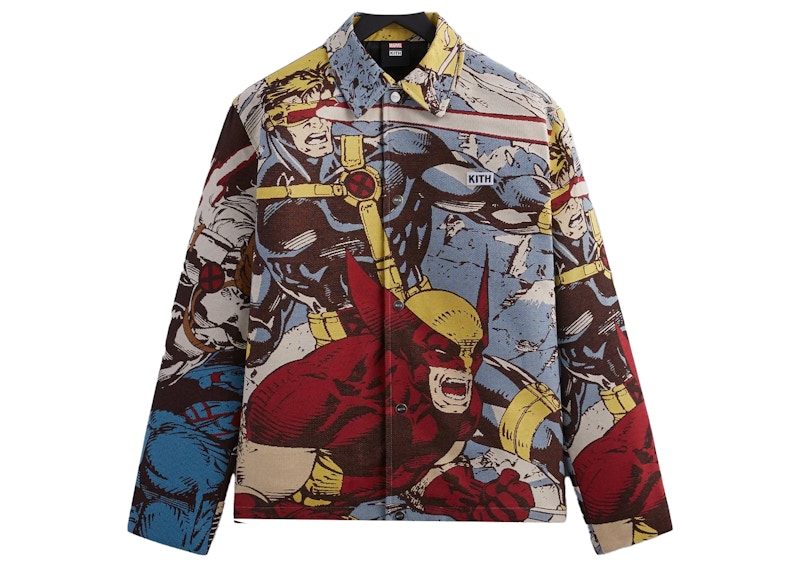 Kith x Marvel X-Men Tapestry Coaches Jacket Black PH Men's - SS23 - US