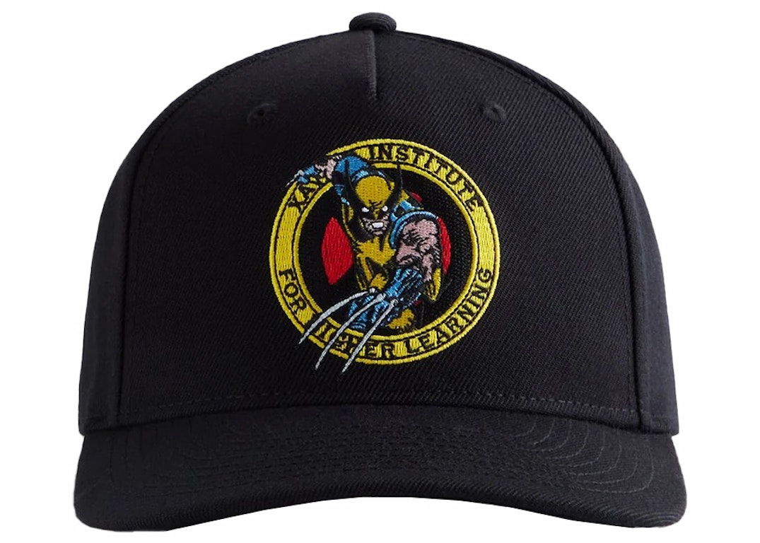 Pre-owned Kith X Marvel X-men Wolverine Pinch Crown Snapback Hat Black Ph