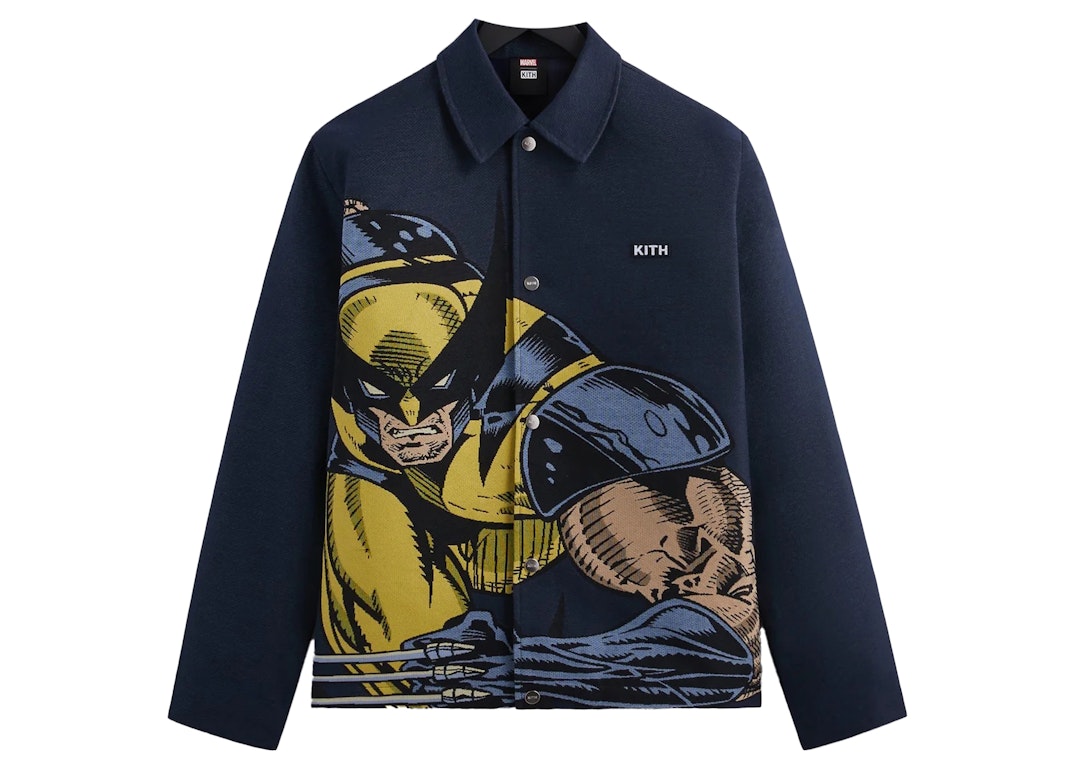 Pre-owned Kith X Marvel X-men Wolverine Tapestry Coaches Jacket Nocturnal Ph