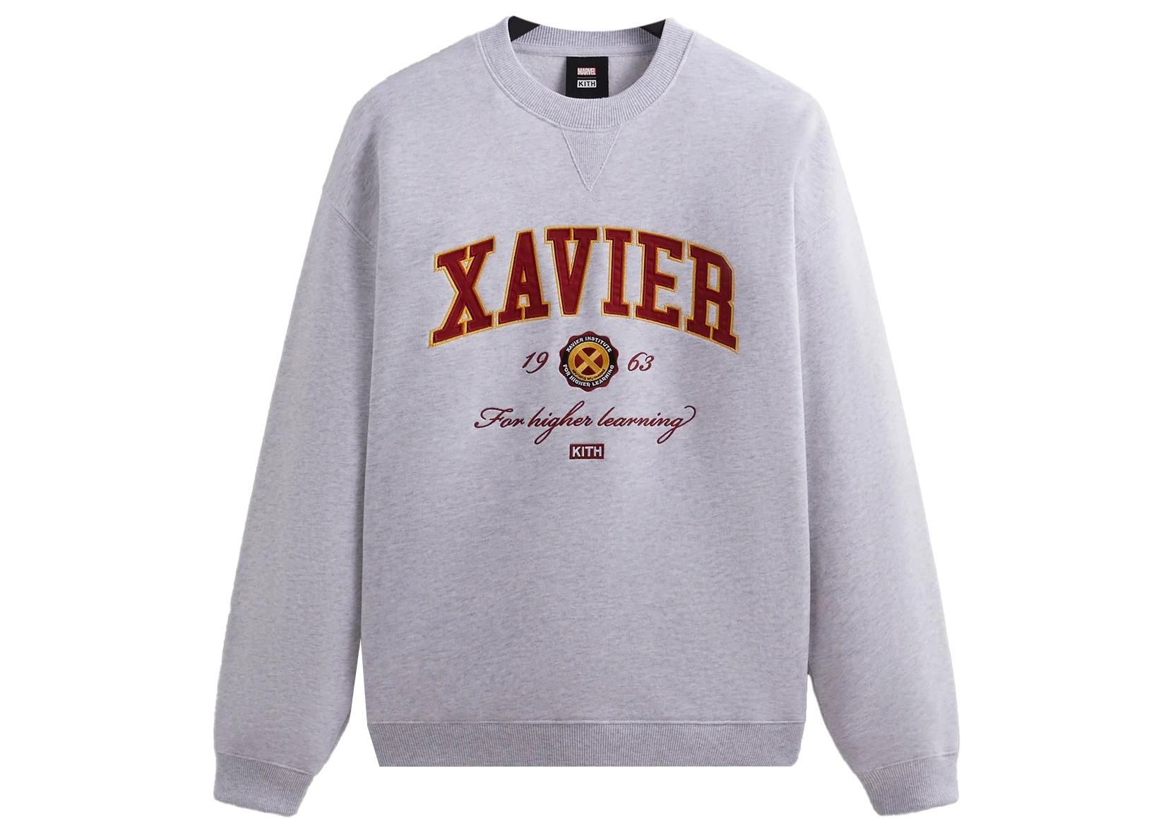 Kith x Marvel X-Men Xavier Institute Varsity Crewneck Light ...