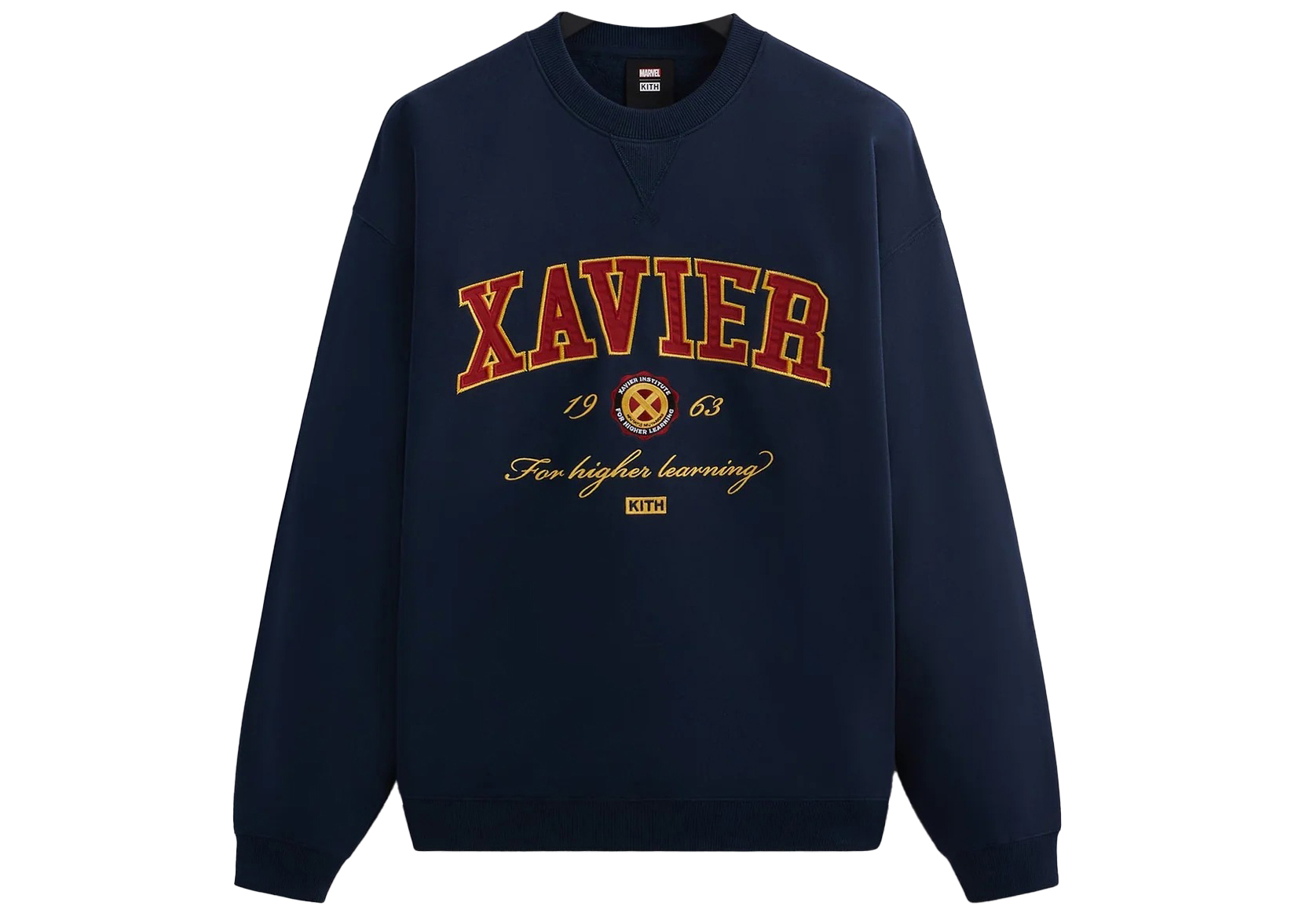 Kith x Marvel X-Men Xavier Institute Varsity Crewneck Nocturnal PH ...