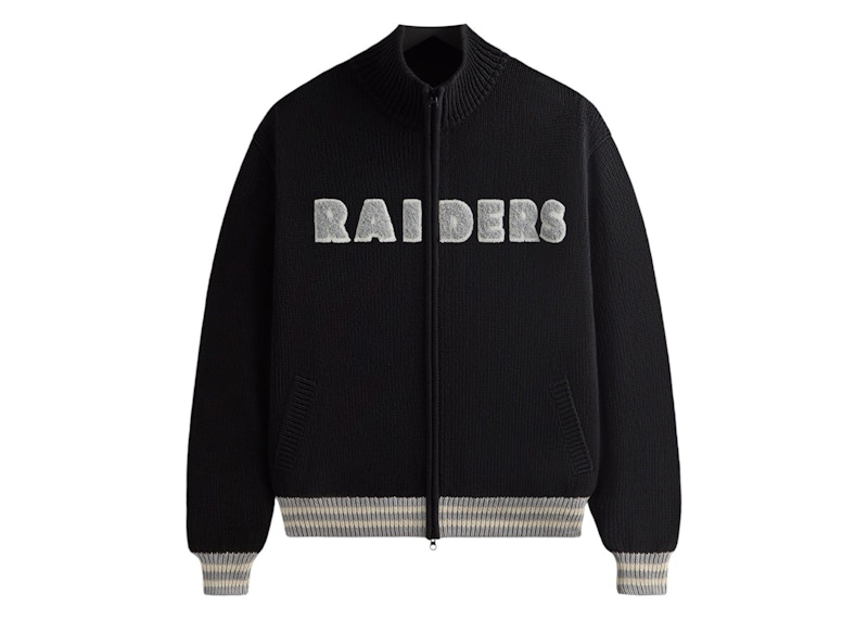Pre-owned Kith Men's  X Nfl 47 Raiders Wyona Full Zip Sweater In Black