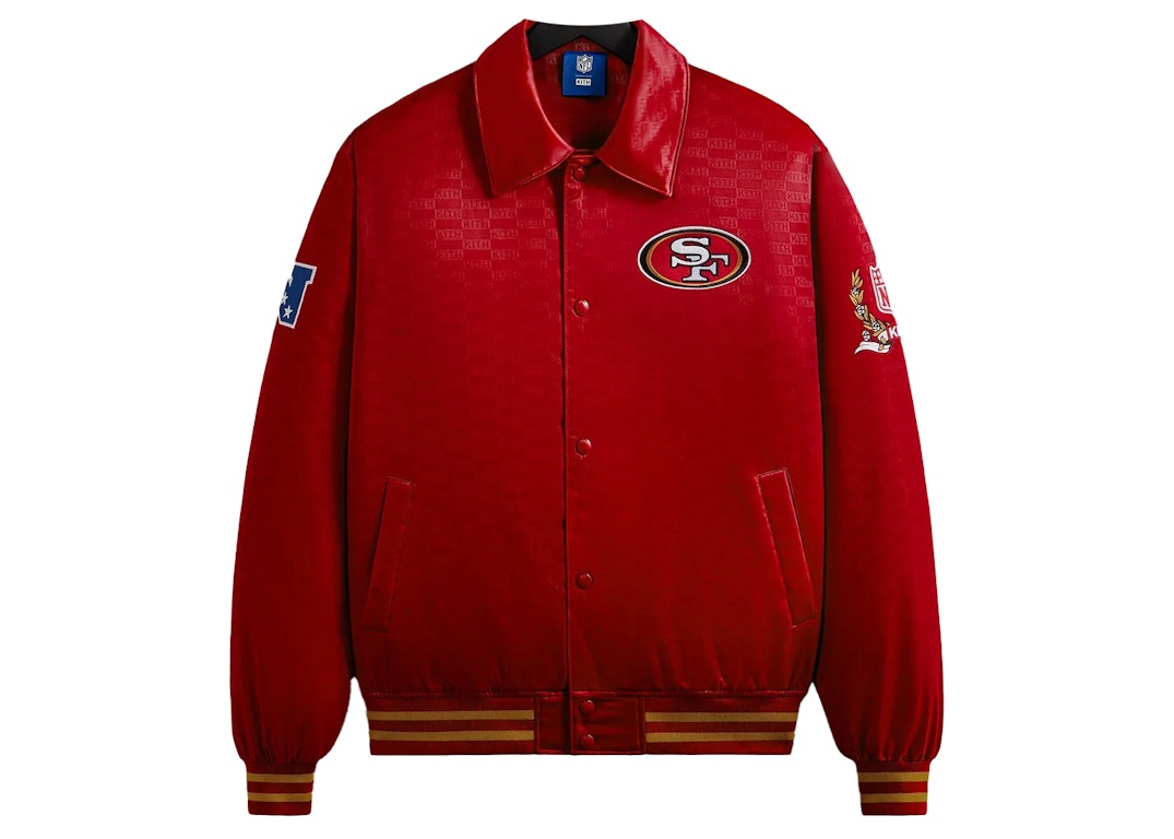 Pre-owned Kith X Nfl 49ers Satin Bomber Jacket Dalle