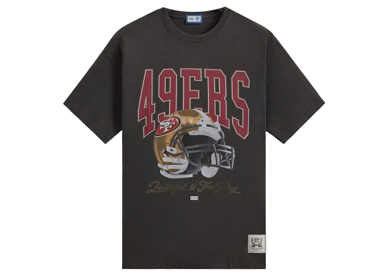 Kith x NFL 49ers Vintage Tee Black Men's - FW23 - US