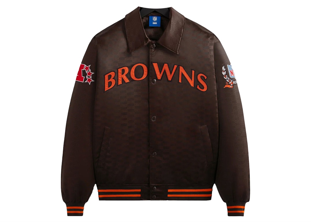 Pre-owned Kith X Nfl Browns Satin Bomber Jacket Zoom
