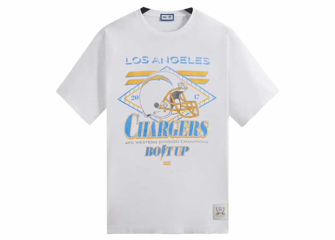 Pre-owned Kith X Nfl Chargers Vintage Tee White