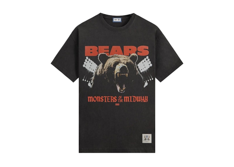 Pre-owned Kith Men's X Nfl Chicago Bears Photo Vintage Jones Tee Shirt In Black