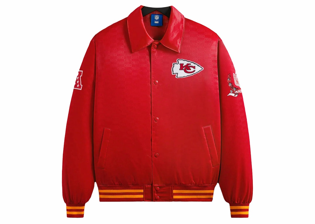 Pre-owned Kith X Nfl Chiefs Satin Bomber Jacket Race