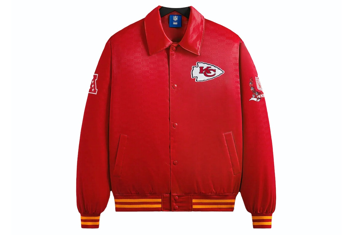 Pre-owned Kith X Nfl Chiefs Satin Bomber Jacket Race