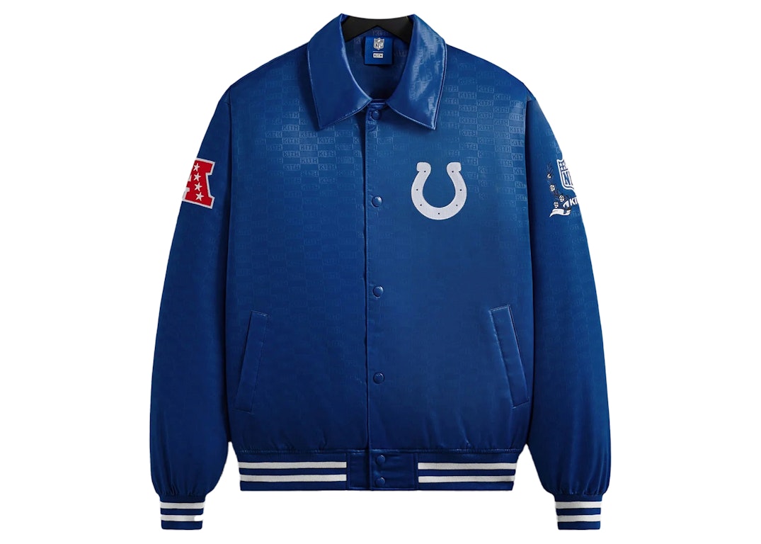 Pre-owned Kith X Nfl Colts Satin Bomber Jacket Entice
