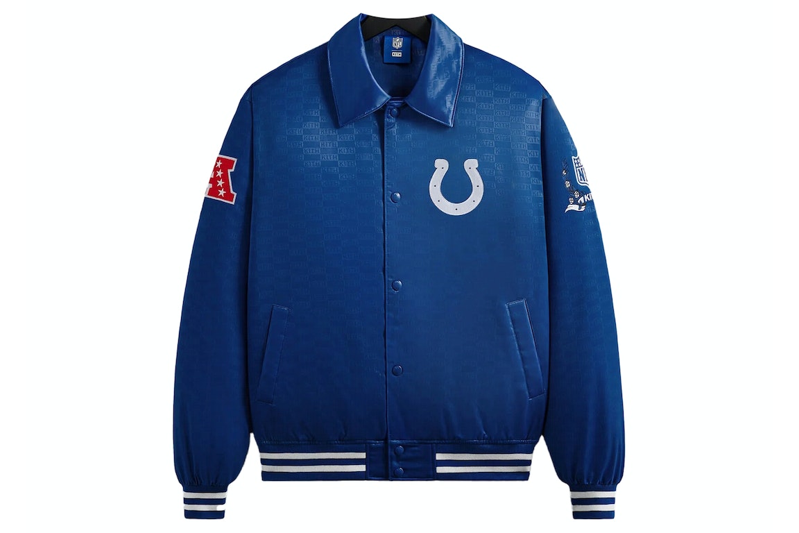 Pre-owned Kith X Nfl Colts Satin Bomber Jacket Entice