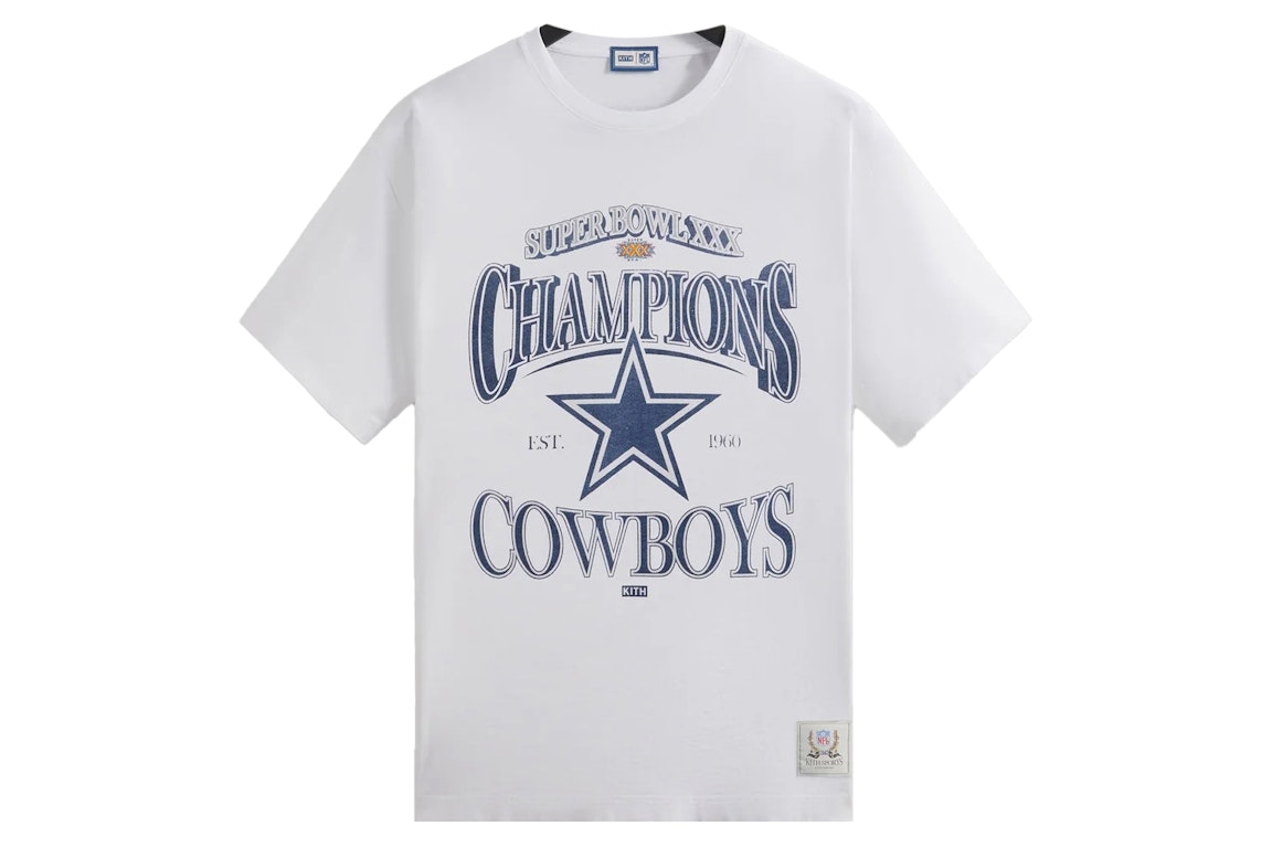 Pre-owned Kith X Nfl Cowboys Vintage Tee White