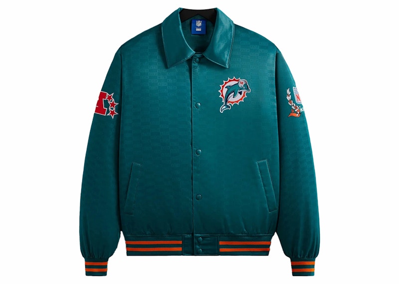 Kith x NFL Dolphins Satin Bomber Jacket Center Men's - FW23 - US