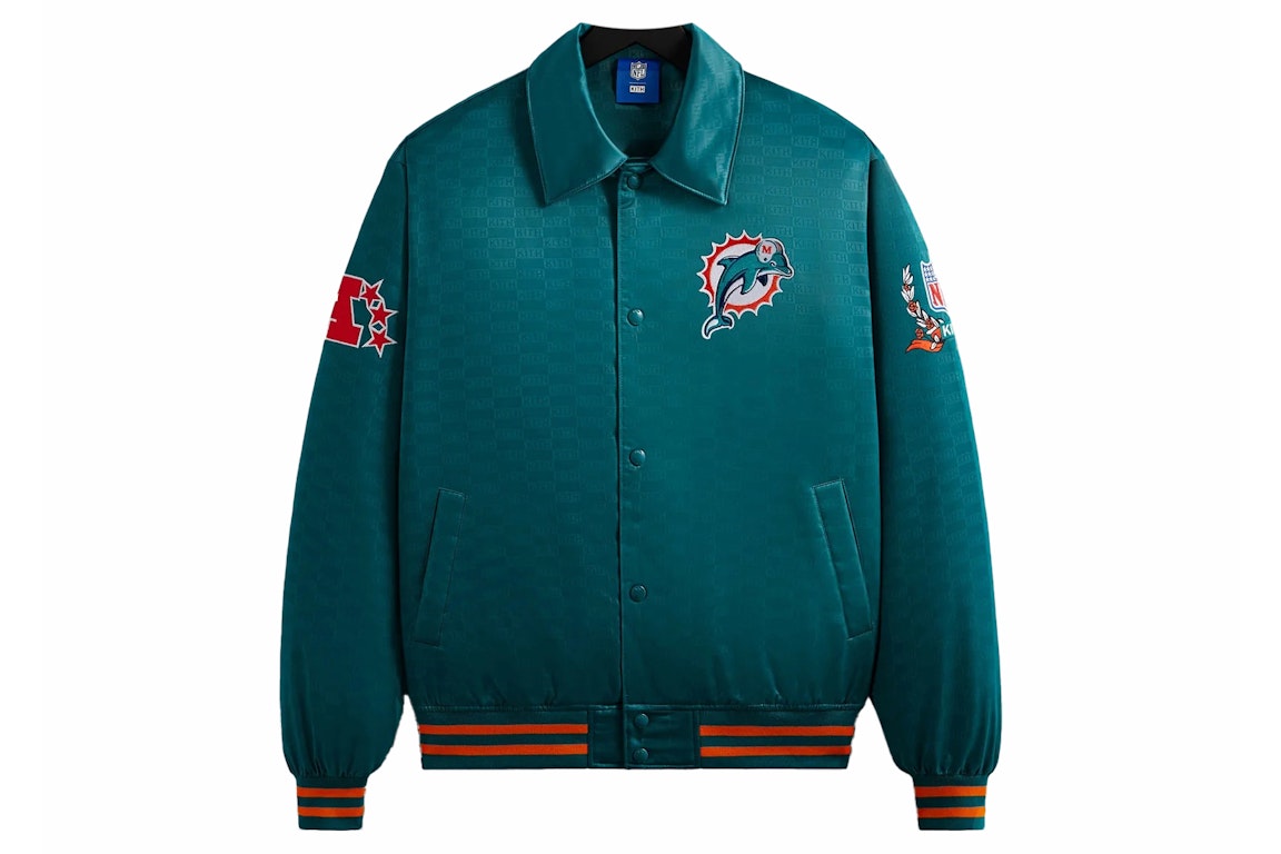 Pre-owned Kith X Nfl Dolphins Satin Bomber Jacket Center
