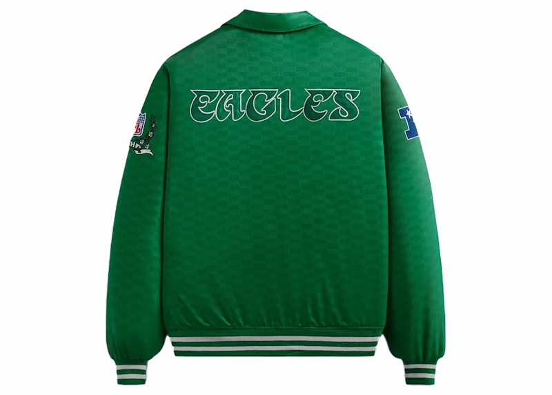 Kith x NFL Eagles Satin Bomber Jacket Parrot Men's - FW23 - US