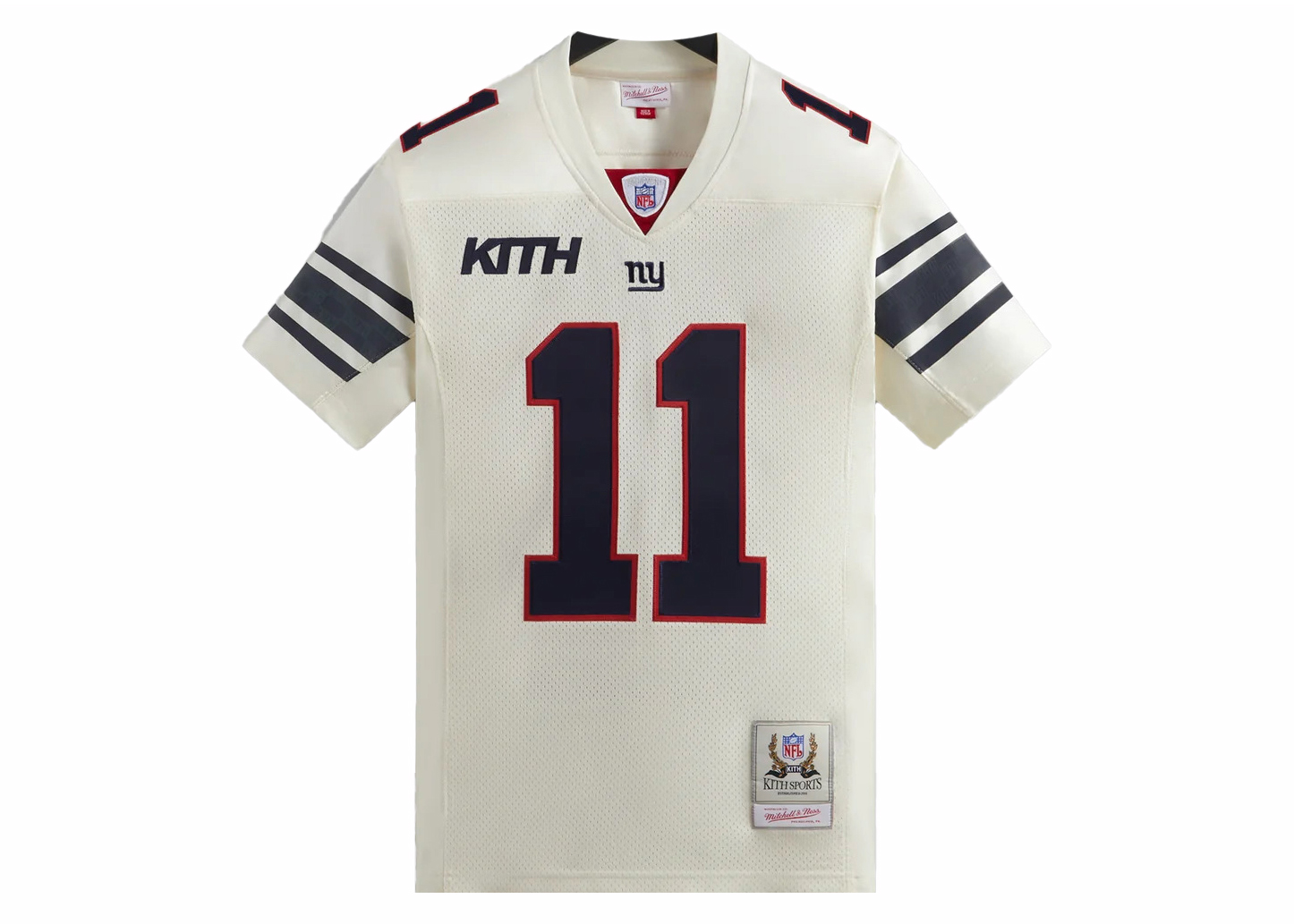 Kith x NFL Giants Mitchell & Ness Phil Simms Jersey Sandrift ...