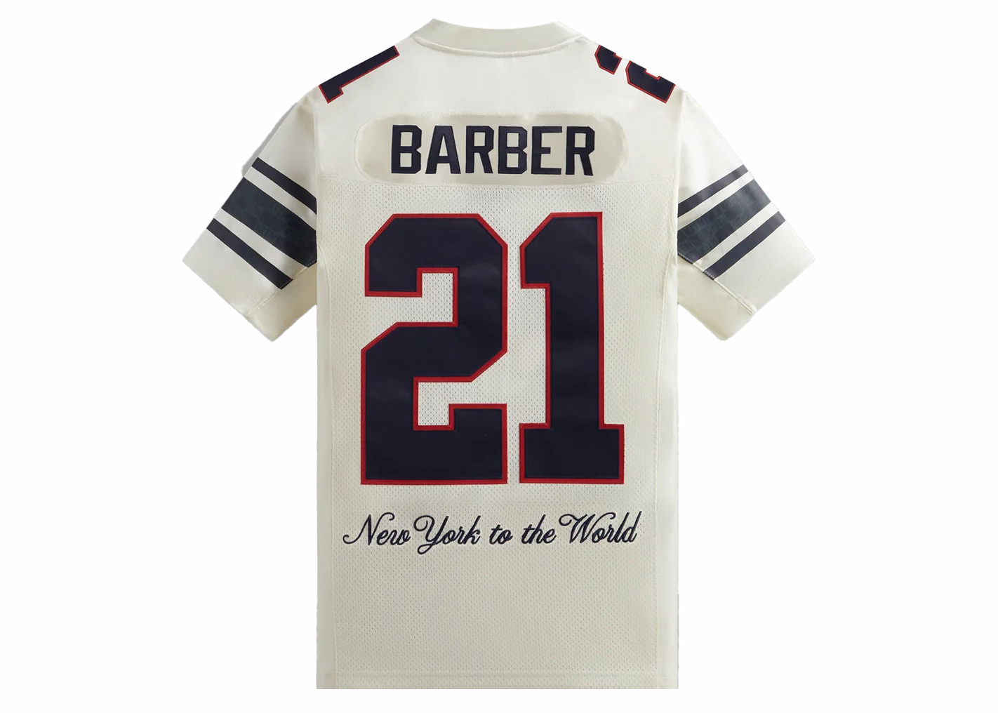 Kith x NFL Giants Mitchell and Ness Tiki Barber Jersey Sandrift - FW23 Mens 