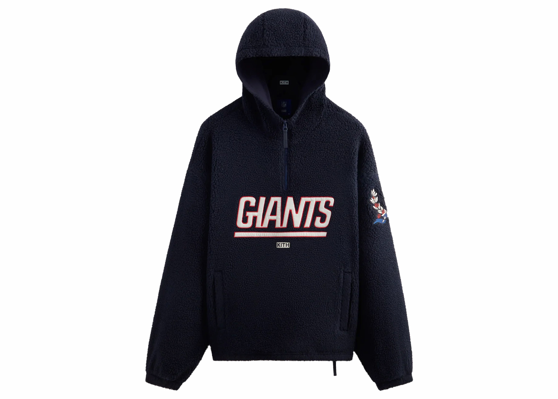Kith x NFL Giants Quarter Zip Sherpa Nocturnal