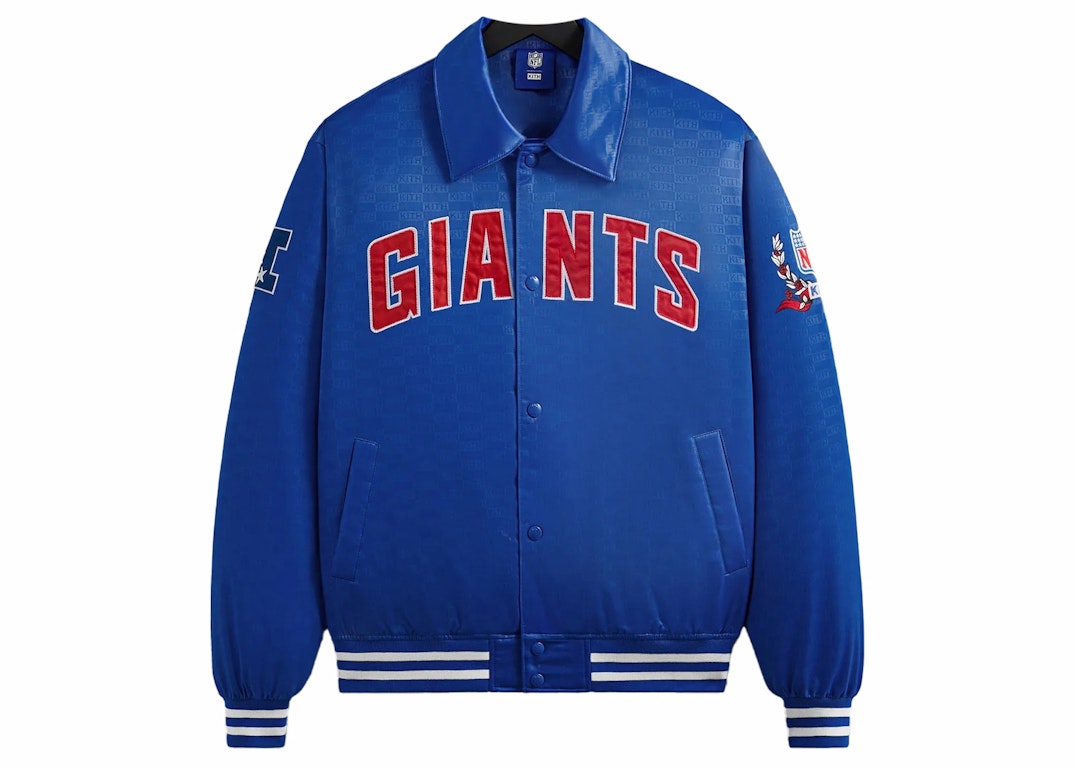 Pre-owned Kith X Nfl Giants Satin Bomber Jacket Current