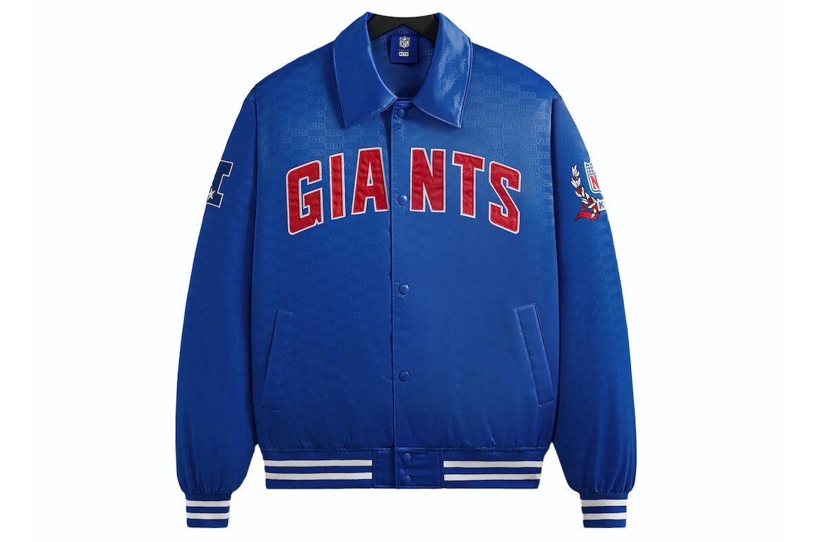Pre-owned Kith X Nfl Giants Satin Bomber Jacket Current