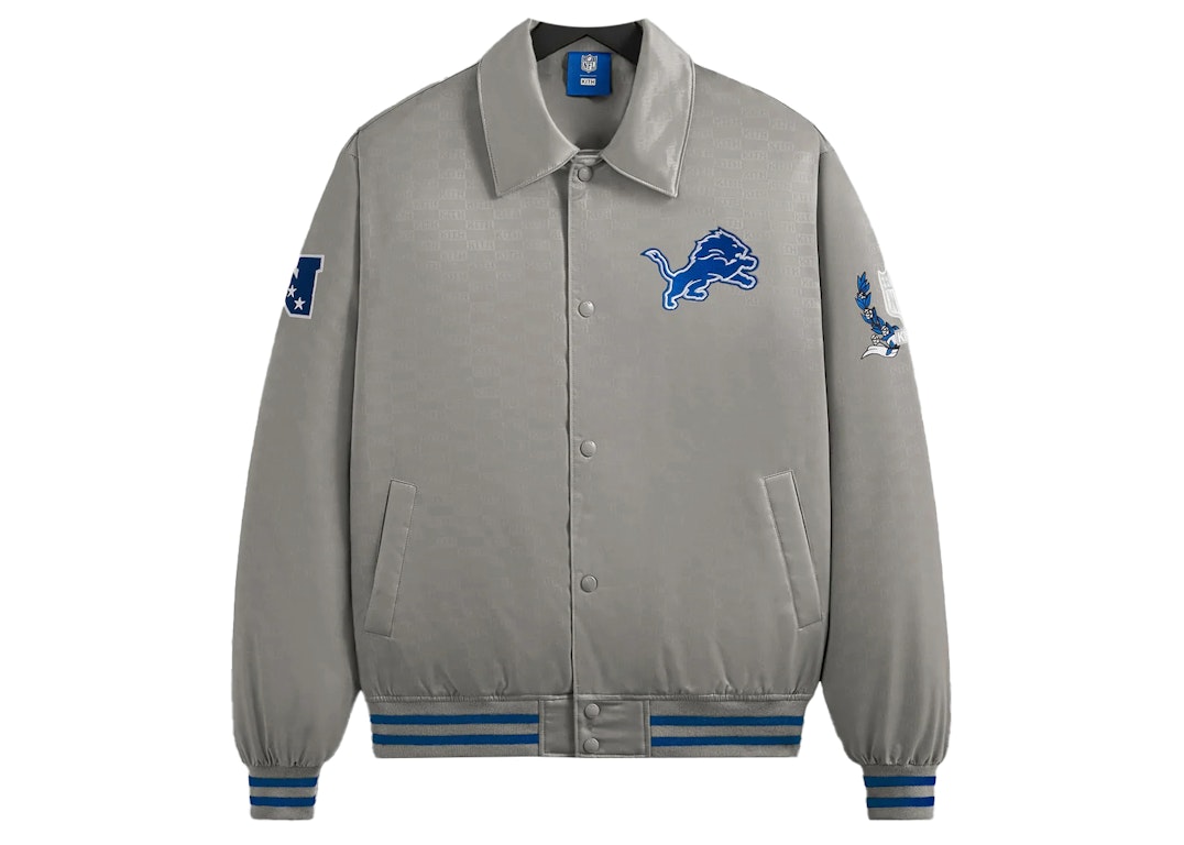 Pre-owned Kith X Nfl Lions Satin Bomber Jacket Chain