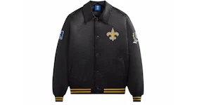 Kith x NFL Saints Satin Bomber Jacket Black