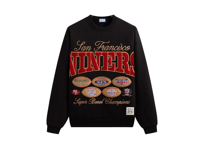 Pre-owned Kith Men's  X Nfl San Francisco 49ers Vintage Crewneck Sweatshirt In Black