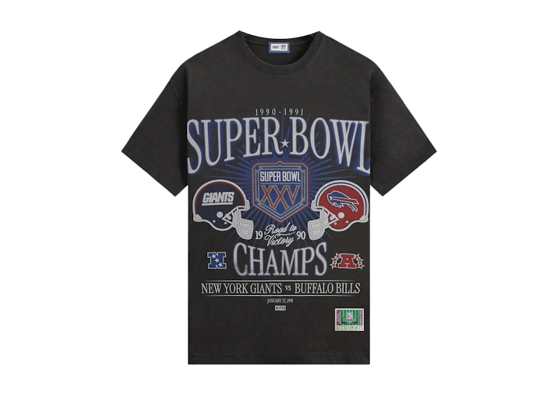 Pre-owned Kith Men's X Nfl Super Bowl Vintage Bishop Tee Shirt In Black
