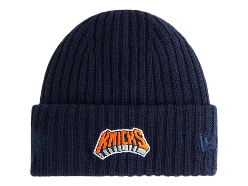 Pre-owned Kith X New Era New York Knicks Kids New Era Archway Beanie In Nocturnal