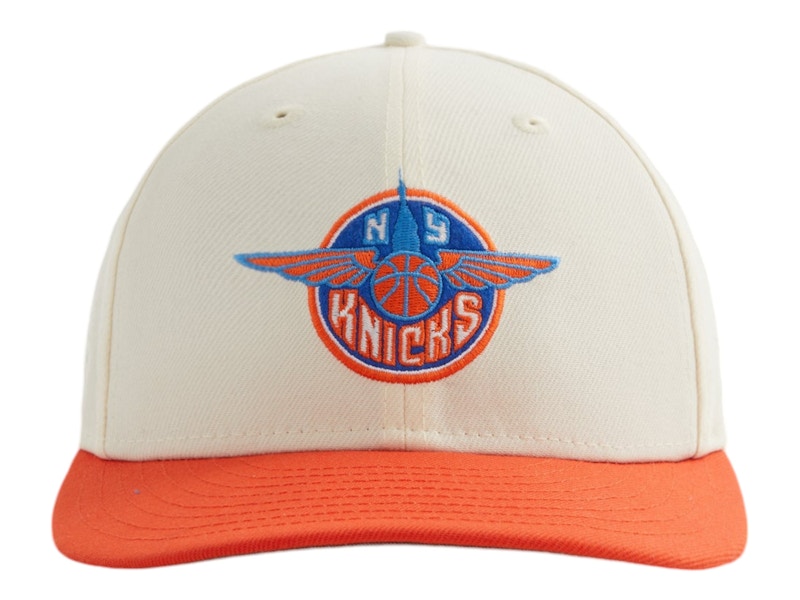 Pre-owned Kith Men's  X New Era The New York Knicks Wings Logo Low Profile 59fifty Fitted Cap In Sandrift
